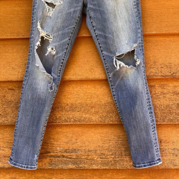 American Eagle Outfitters Super Stretch Ankle Distressed Jeans Size8 - Picture 5 of 15